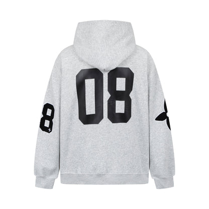 Varsity 08 | Graphic Zip-Up Hoodie