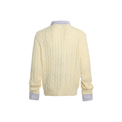 Fuzzy Pup | Dog Sweater with Colorful Knit Scarf