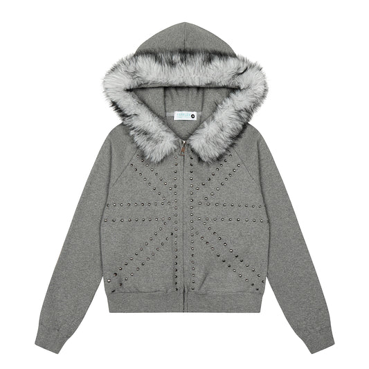 Urban Luxe | Bomber Jacket with Faux Fur Trim - Santo 