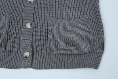 Prep Layer | Knit Cardigan with Shirt & Tie Detail