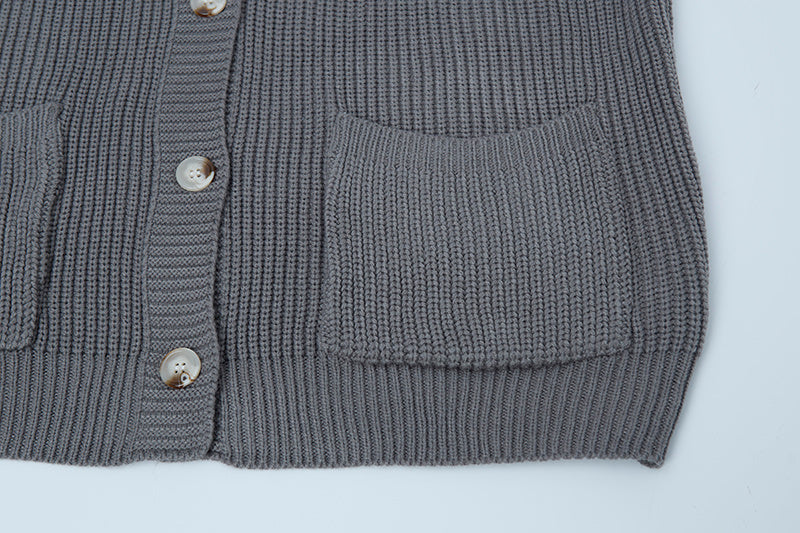 Prep Layer | Knit Cardigan with Shirt & Tie Detail