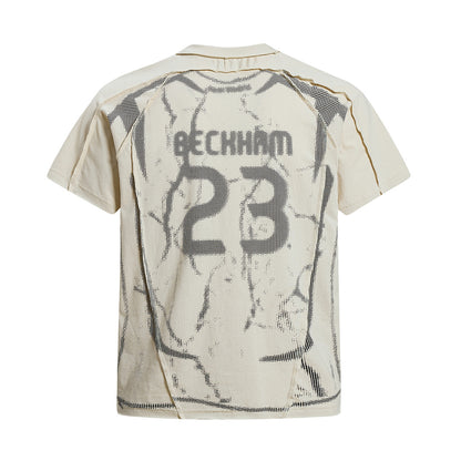 Trompe L'oeil Halftone Jersey Graphic T-Shirt