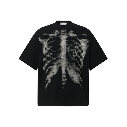 X-Ray Skeleton Graphic Waffle T-Shirt