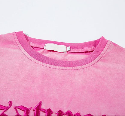 Jersey Knit Gradient Embroidered Stars Tank Top