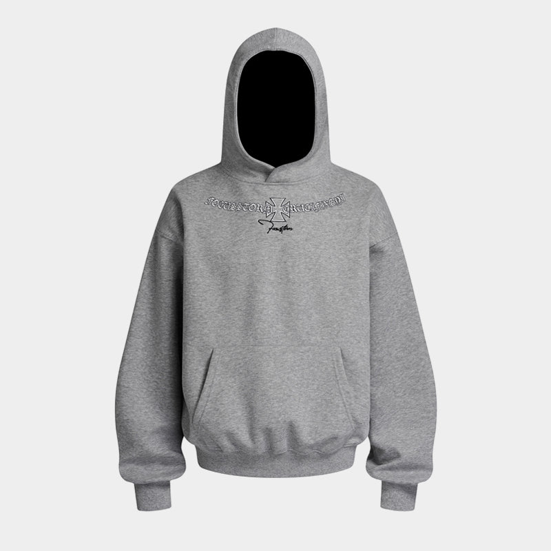 Gothic Logo Embroidered | Oversized Hoodie - Santo 