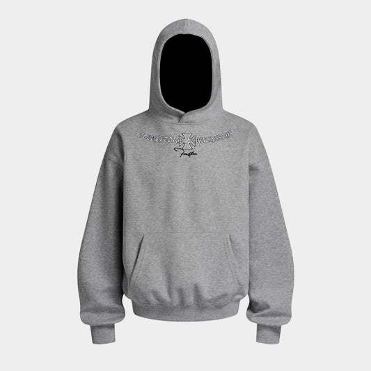 Gothic Logo Embroidered | Oversized Hoodie - Santo 