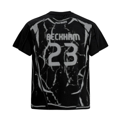 Trompe L'oeil Halftone Jersey Graphic T-Shirt