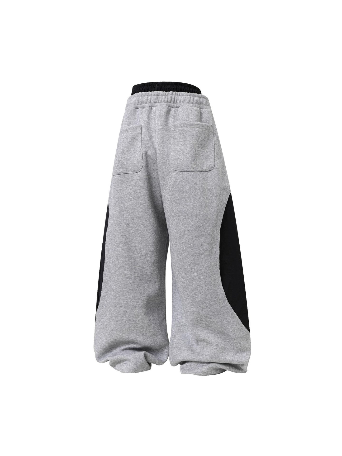 Striped Panel Wide Leg Sweatpants