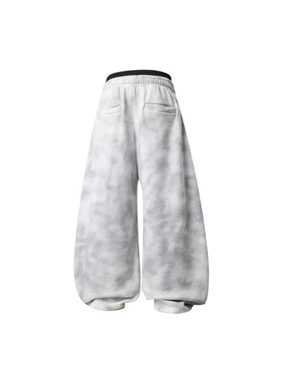 Double Waist Washed Side Stripe Sweatpants