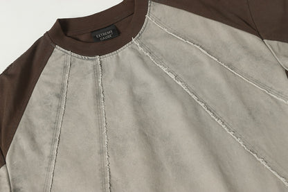 Vintage Washed Raw Seam Raglan T-Shirt - Santo 