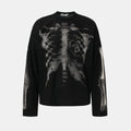 X-Ray Skeleton | Waffle Long Sleeve T-Shirt - Santo 