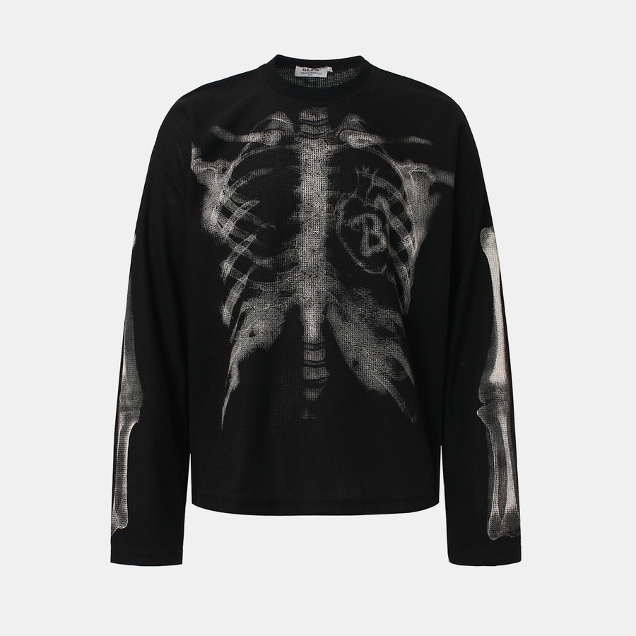 X-Ray Skeleton | Waffle Long Sleeve T-Shirt