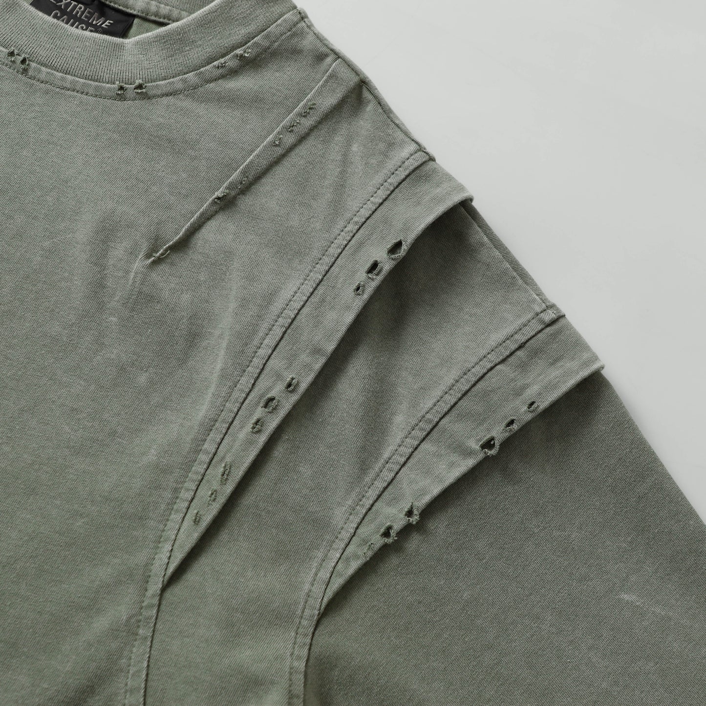 Layered Stitching | Washed T-Shirt - Santo 