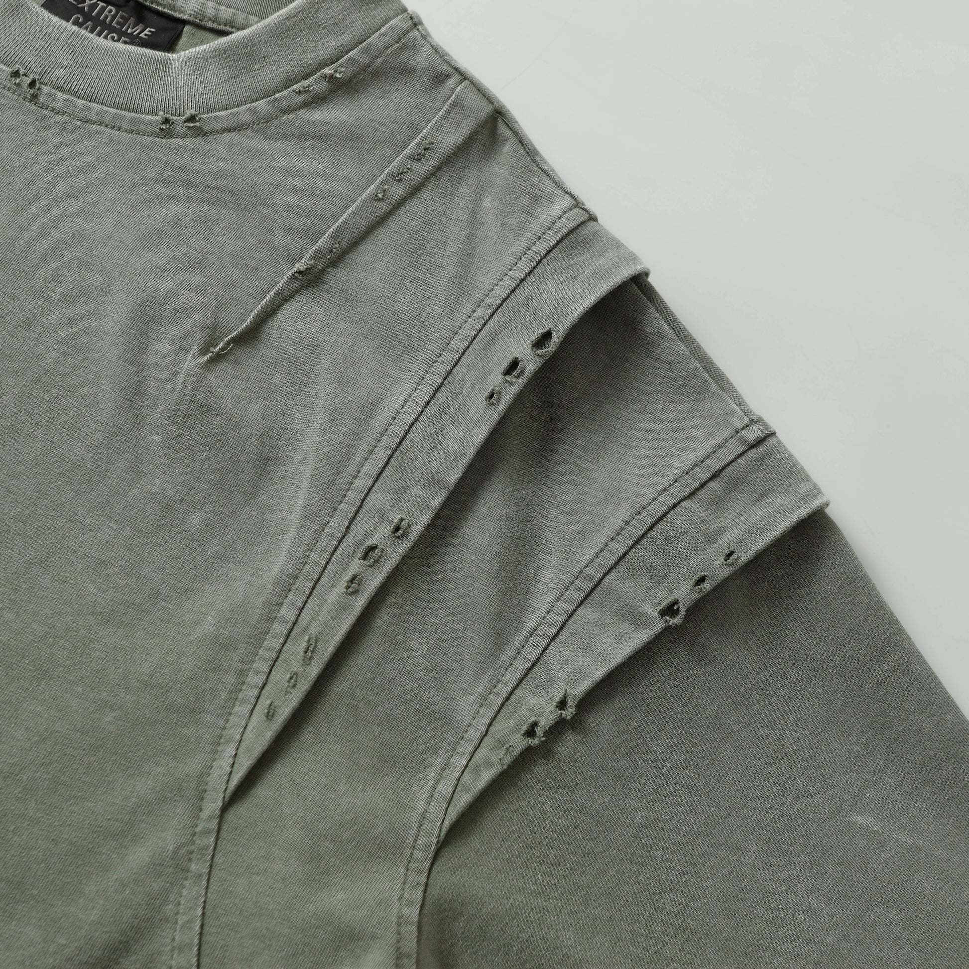 Layered Stitching | Washed T-Shirt - Santo 