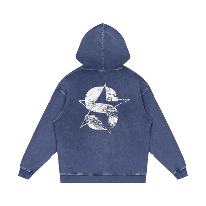 Snow Washed Loose Cotton Hoodie
