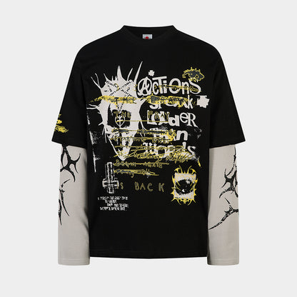 Street Graffiti Style | Layered Sweatshirt - Santo 