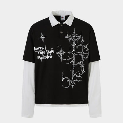 Vampire Graphic Design | Layered Sweatshirt - Santo 