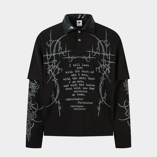 Dark Verse Graphic | Layered Sweatshirt - Santo 