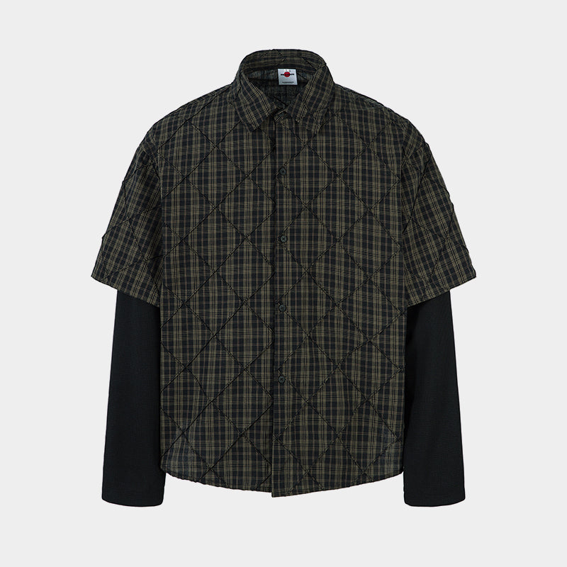 Layered Plaid Shirt | Street Sweatshirt - Santo 