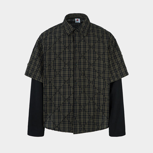 Layered Plaid Shirt | Street Sweatshirt - Santo 