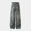 Jeans baggy con stampa floreale Blossom