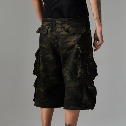 Multi-Pocket | Camouflage Cargo Shorts - Santo 
