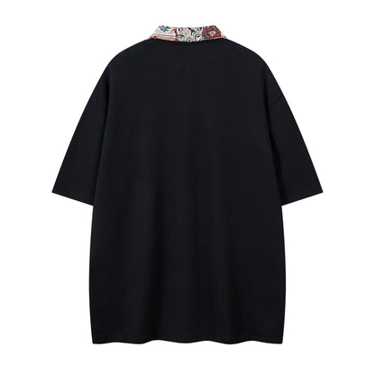 Patchwork Collar Design | Polo Shirt - Santo 