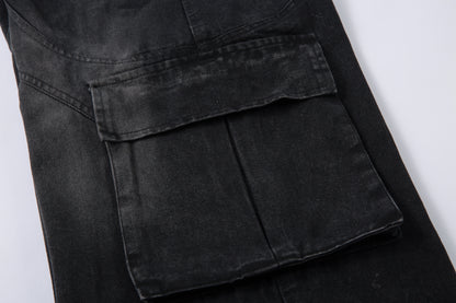 Distressed Multi-Pocket | Washed Jeans - Santo 