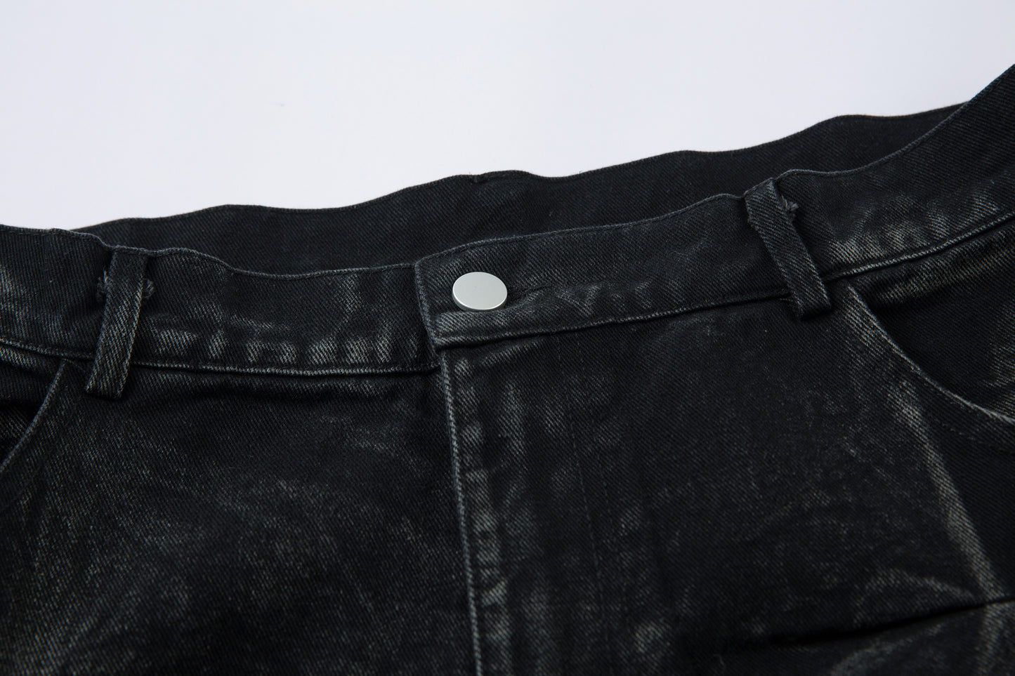 Washed Distressed Pleated | Baggy Jeans - Santo 