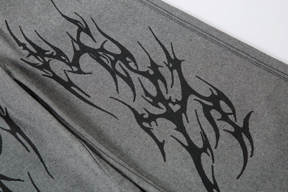 Tribal Flame Print | Baggy Jeans - Santo 