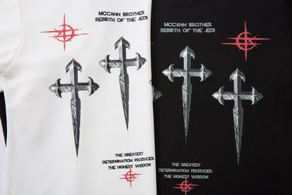 Gothic Cross Print | Graphic Sweatshirt - Santo 