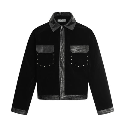 Studded Suede Croc | Motorcycle Jacket - Santo 