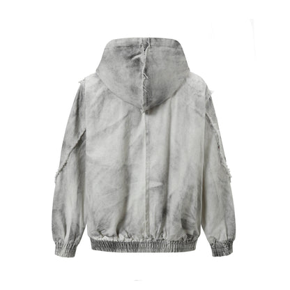Washed Fray Edge | Hooded Jacket - Santo 