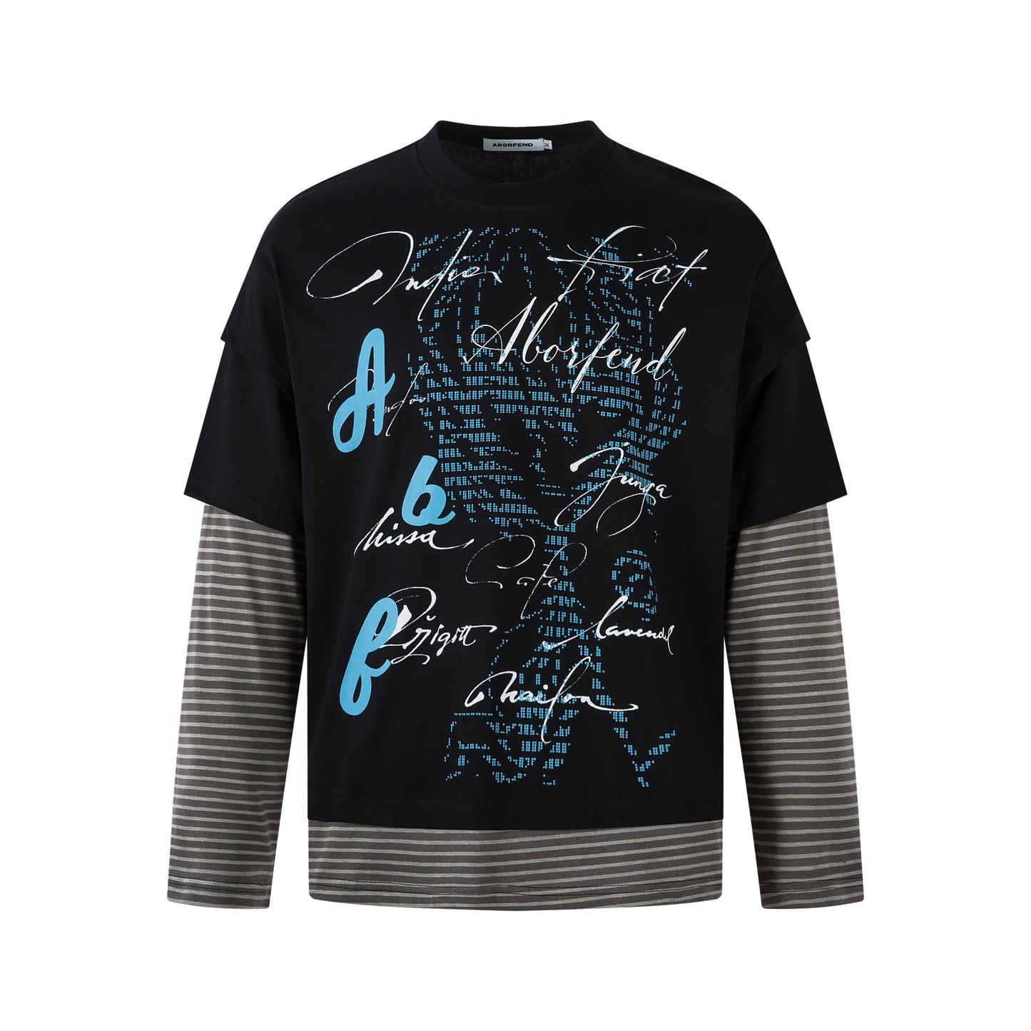 Punk Letters Patchwork | Stripe Sweatshirt - Santo 