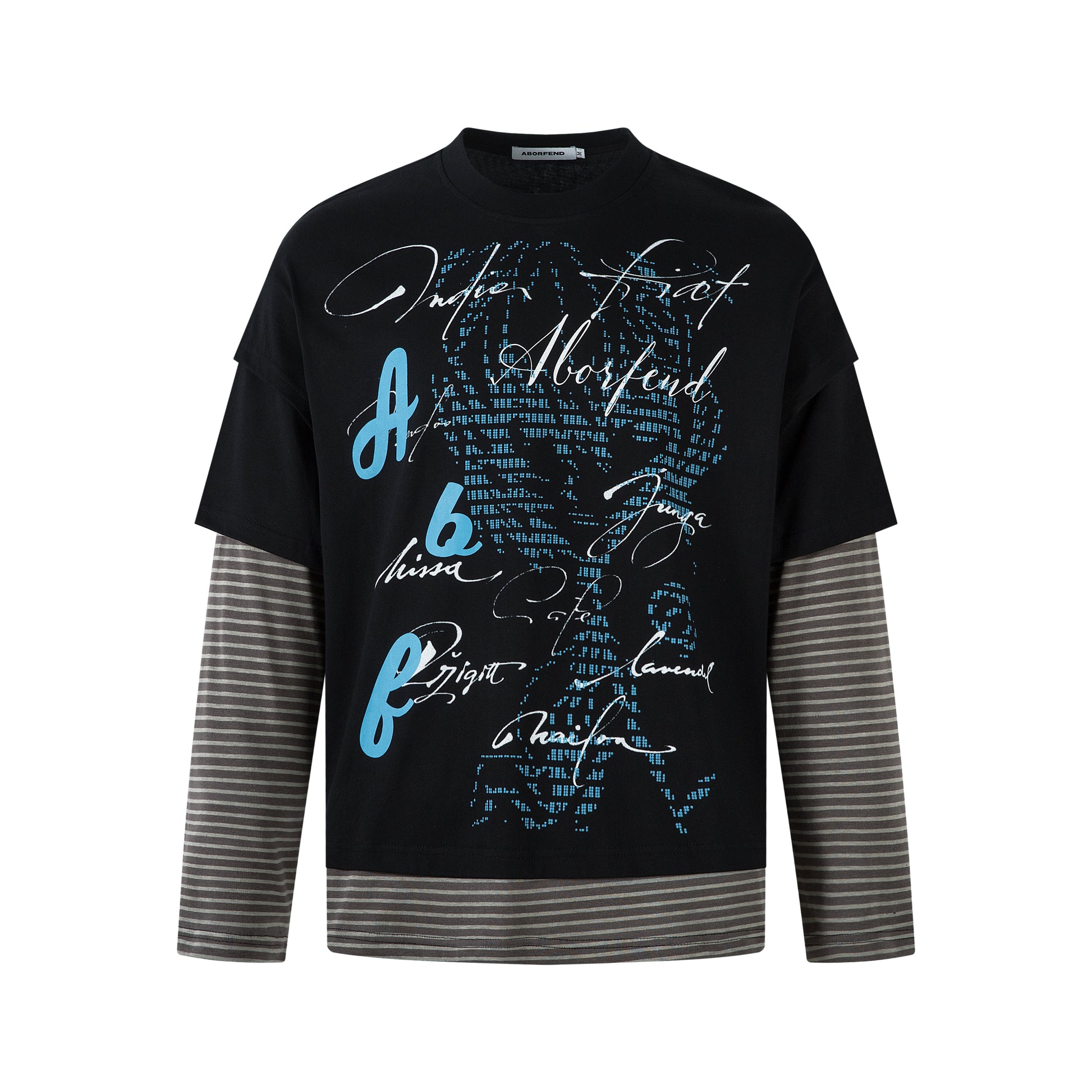 Punk Letters Patchwork | Stripe Sweatshirt - Santo 