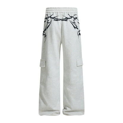 Barbed Flame Print | Graphic Sweatpants - Santo 