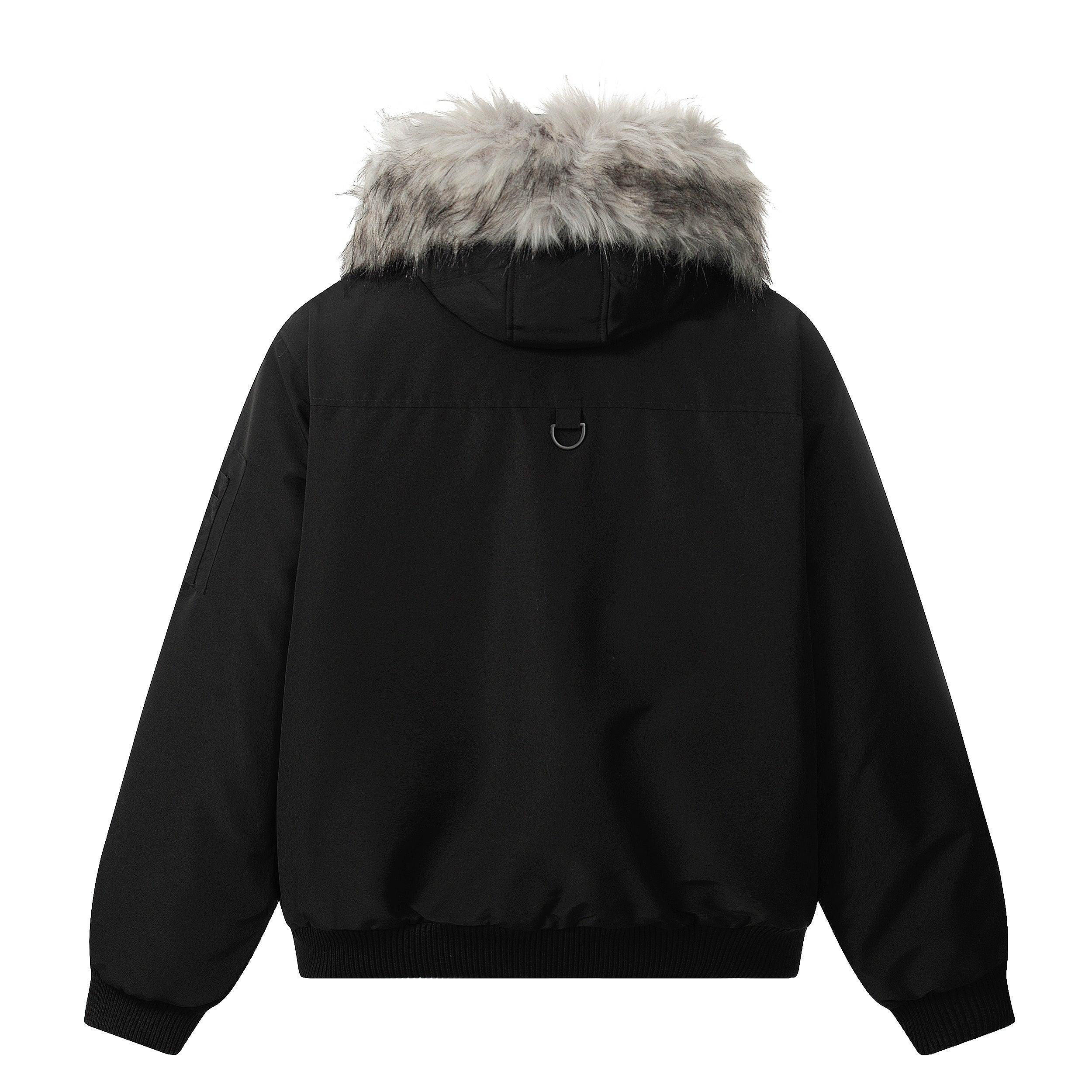Fur-Trimmed Badge | Hooded Winter Puffer
