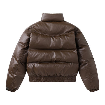 Leather Padded | Short Puffer Jacket