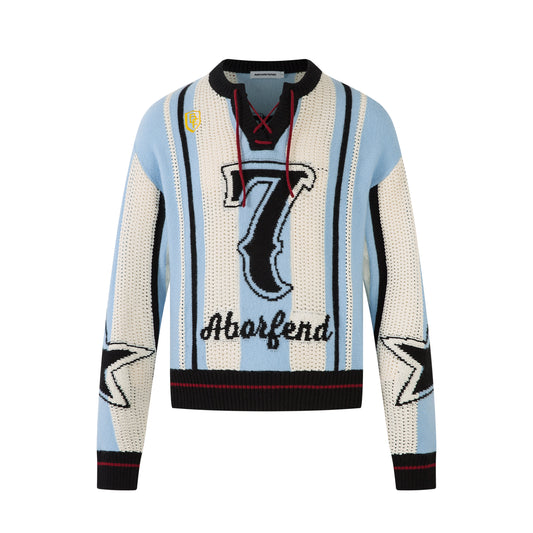 Striped Varsity | Knit Racing Sweater - Santo 