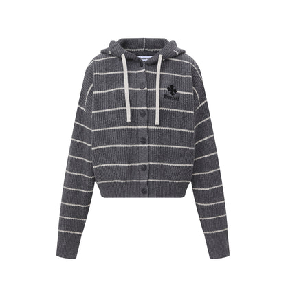 Stripe Hoodie | Button-Up Knit Cardigan