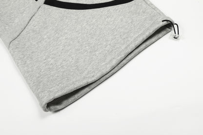 Retro Contrast Panel Drawstring Sweatpants