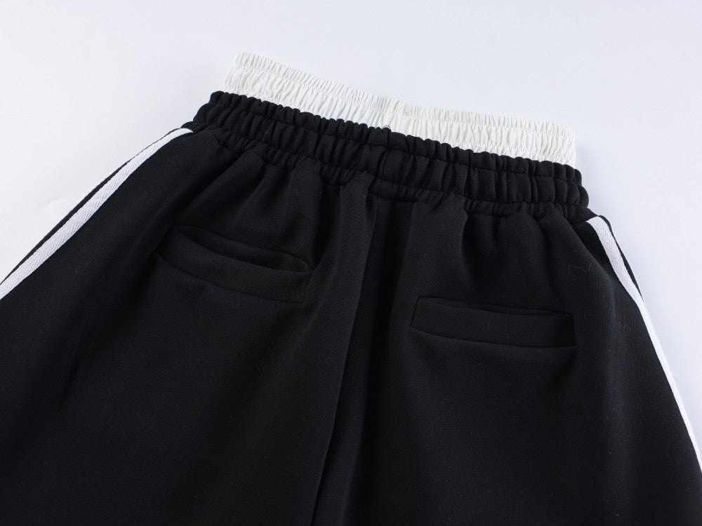 Double Waist Washed Side Stripe Sweatpants