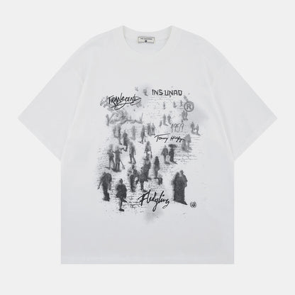 Crowd Print | Graffiti T-Shirt - Santo 