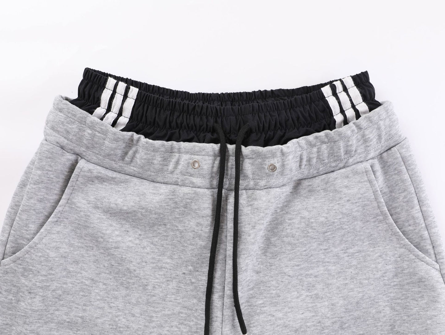 Striped Panel Wide Leg Sweatpants