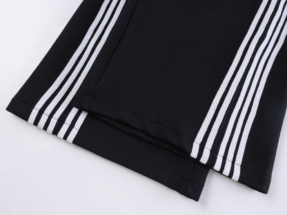 Double Waist Washed Side Stripe Sweatpants