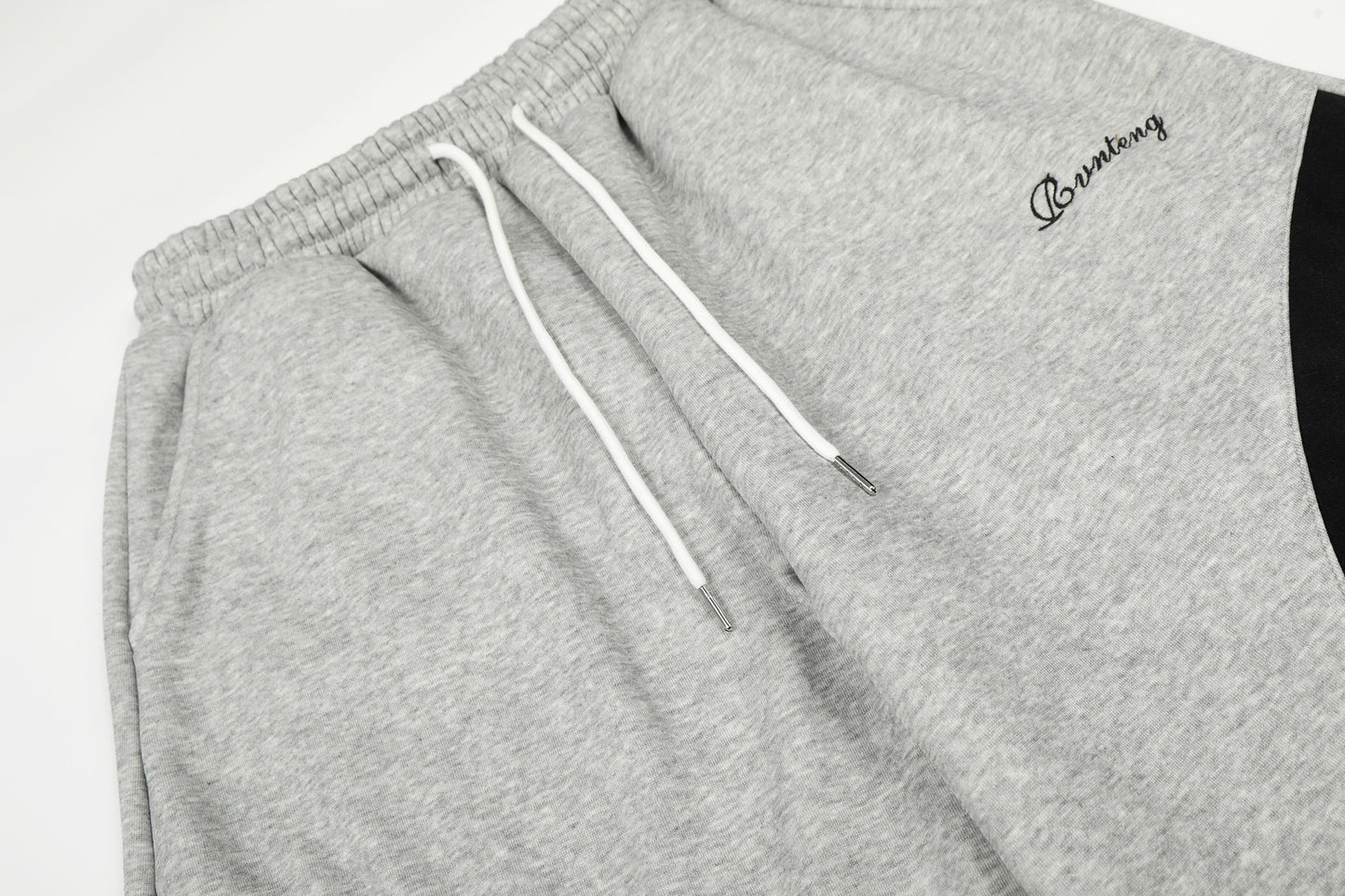Retro Contrast Panel Drawstring Sweatpants