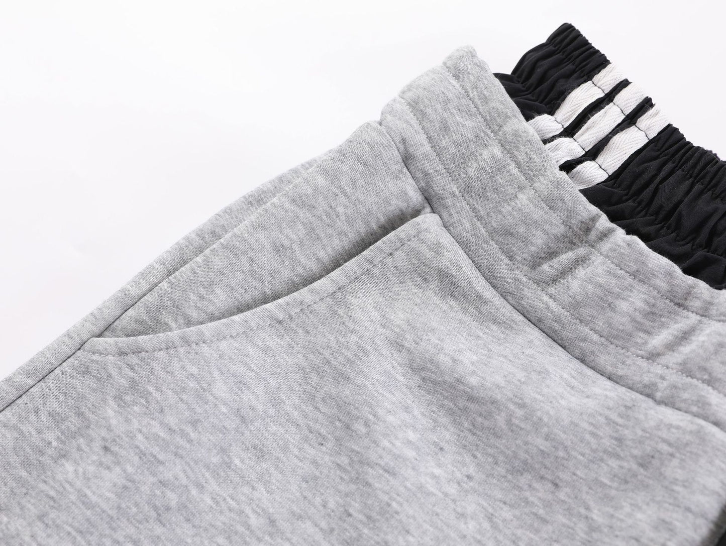 Striped Panel Wide Leg Sweatpants