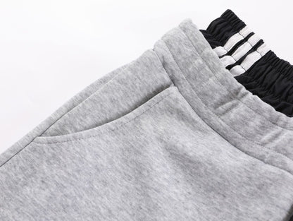 Striped Panel Wide Leg Sweatpants