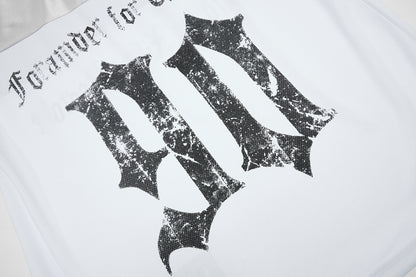 Gothic Chrome Mixed-Media Retro Jersey