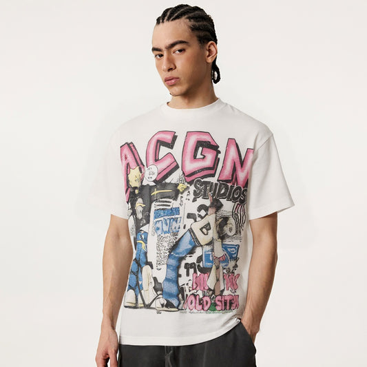 ACGN Graffiti | Graphic Print T-Shirt - Santo 